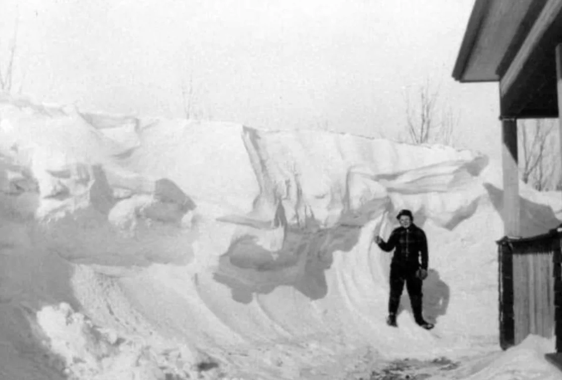 Harold Orr -Saskatchewan blizzard of 1947 Photo from Saskatchewan Archives Board