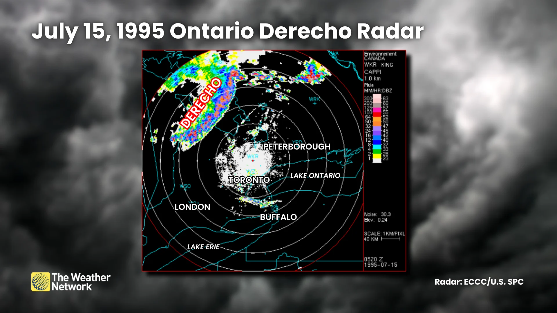 July 1995 Ontario Derecho Radar