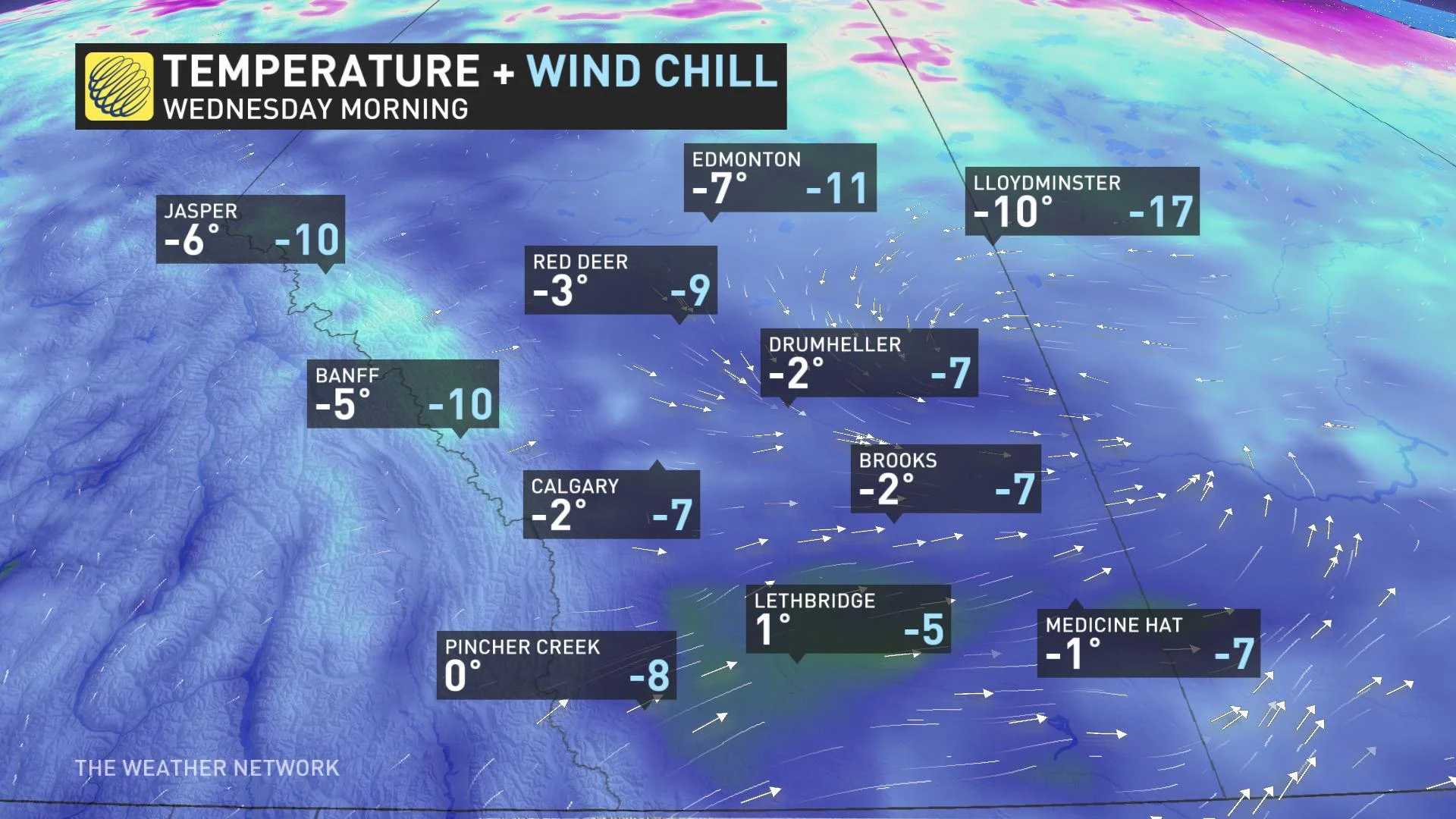 AB wed morn temps