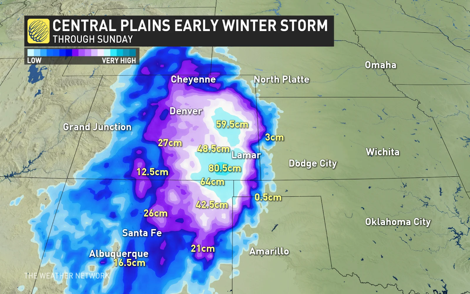 New Mexico snowfall totals