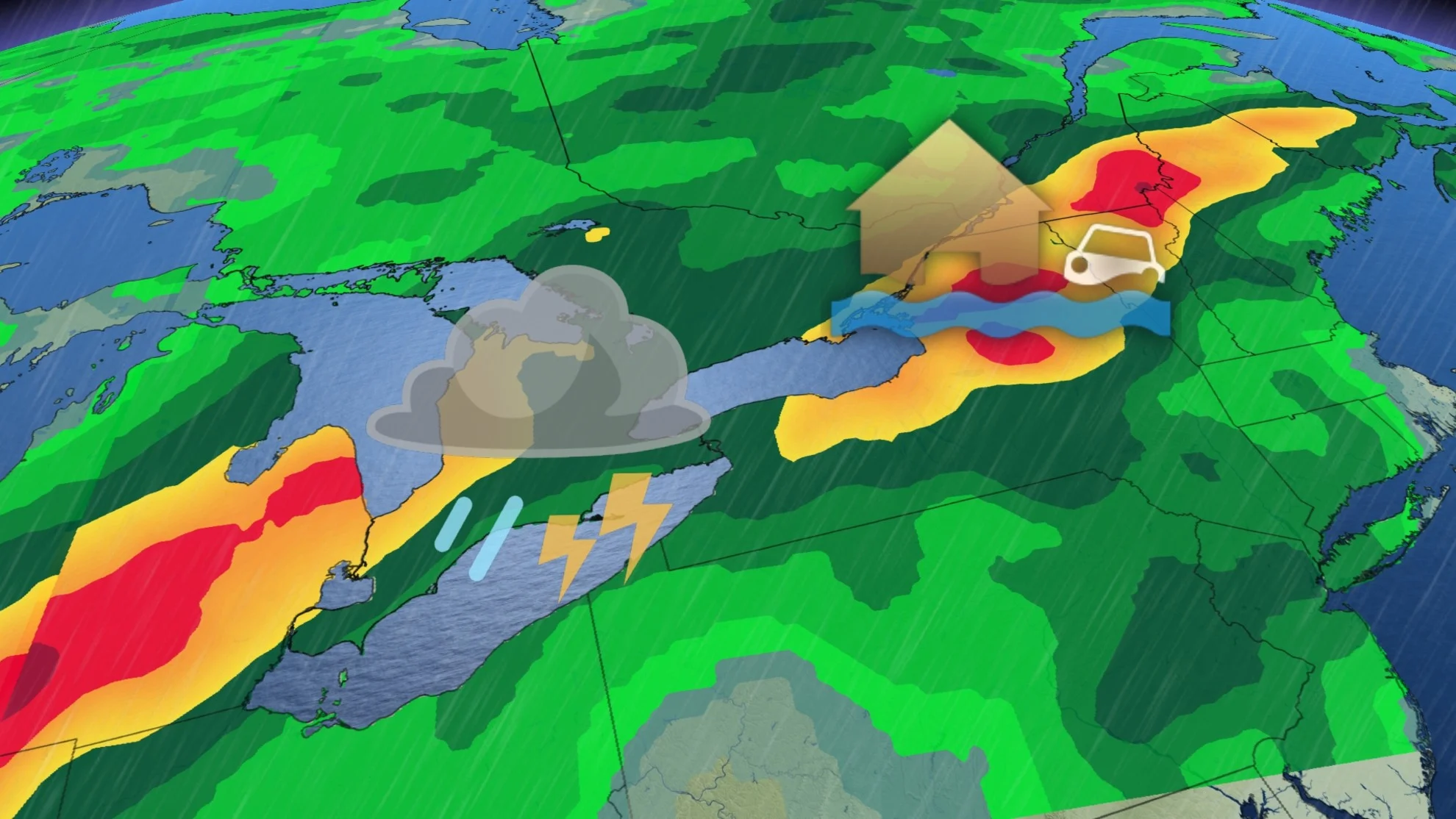 Torrential rain, flood threat as Beryl remnants track over Ontario, Quebec