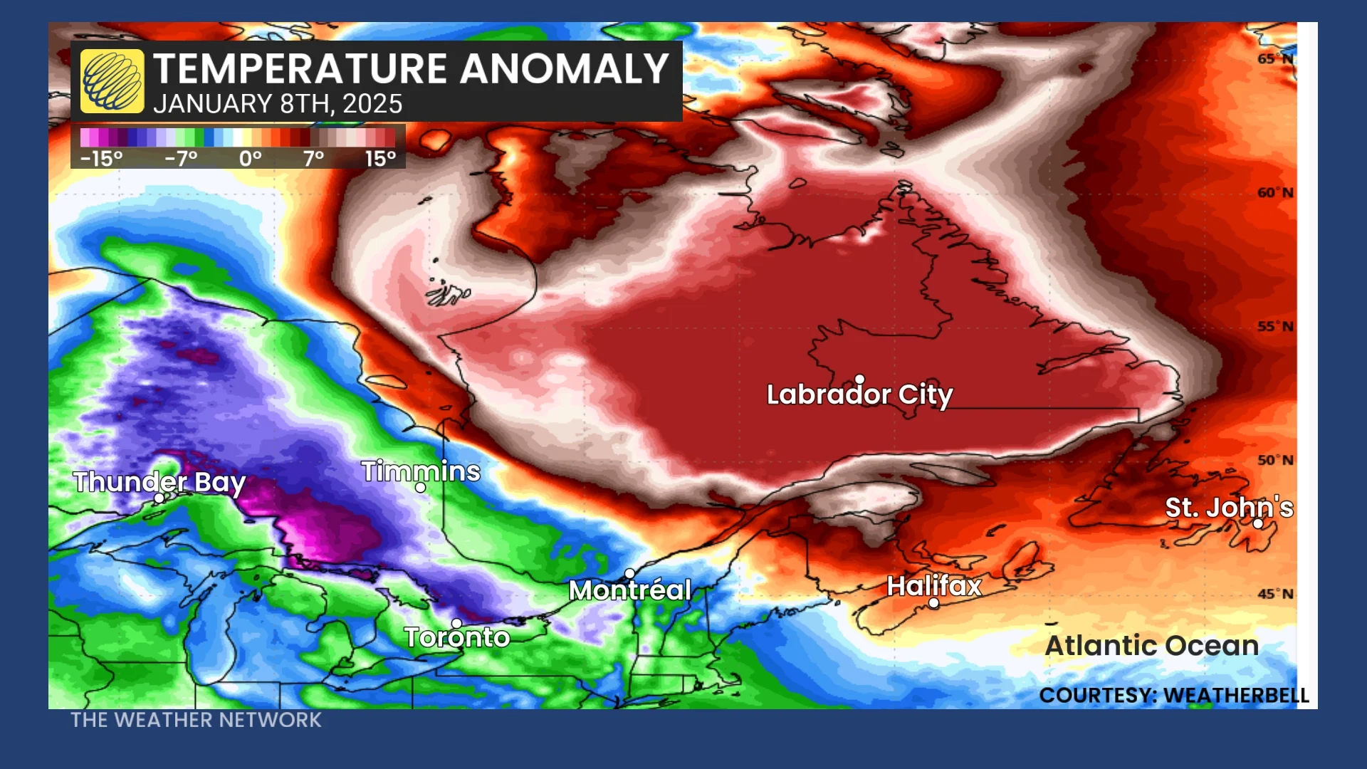 Baron - Labrador temperature anomaly - Jan8