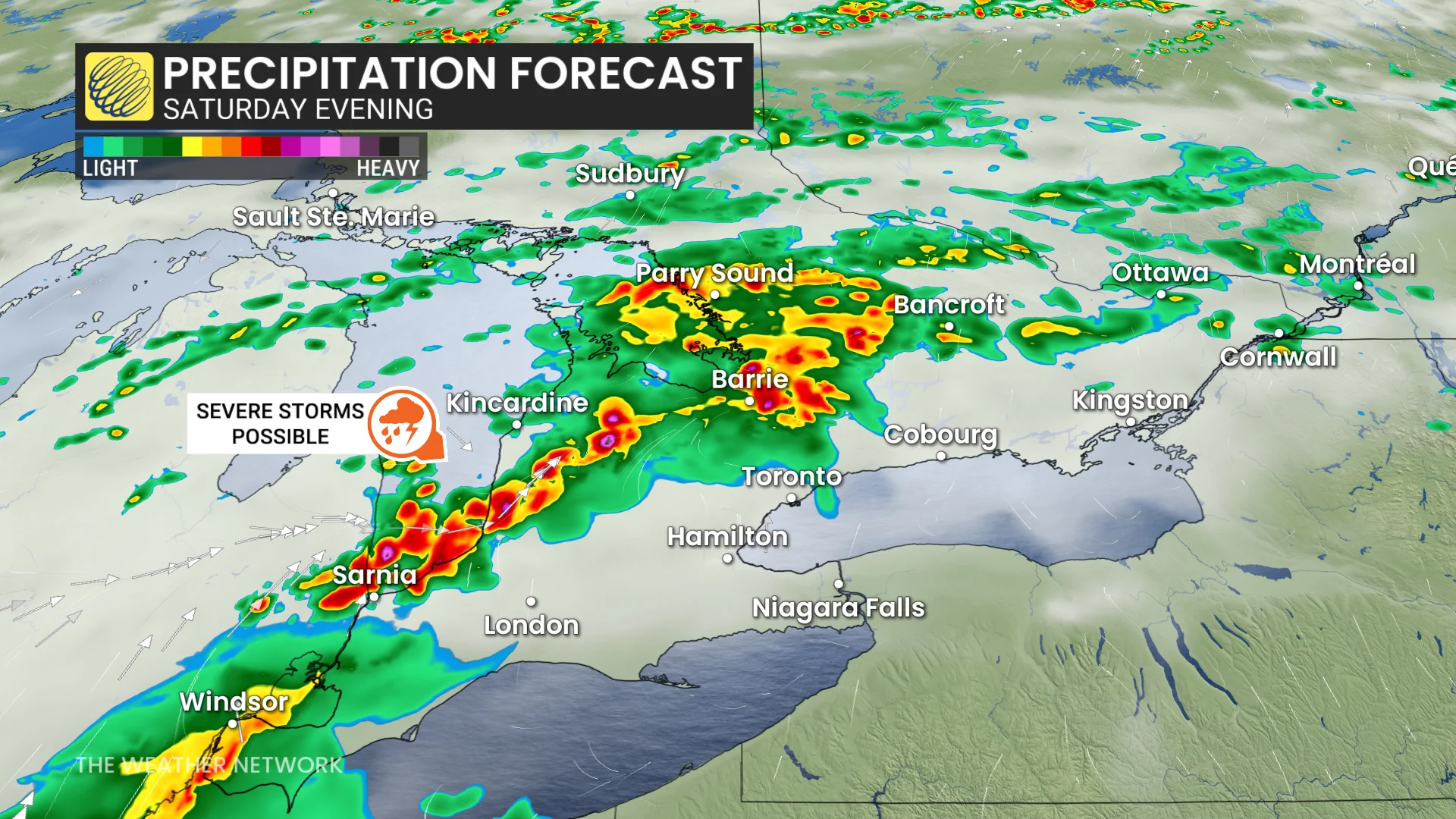 Barron - 0718 ON Saturday Precipitation Forecast