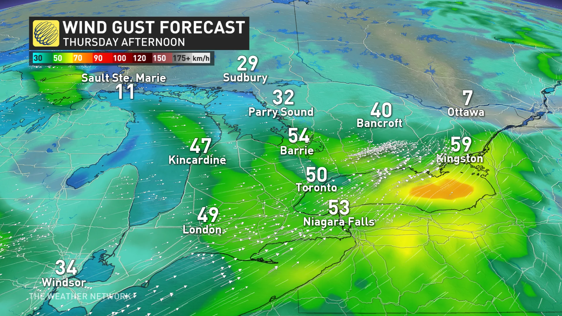 Baron - Ontario winds Thursday - Feb13