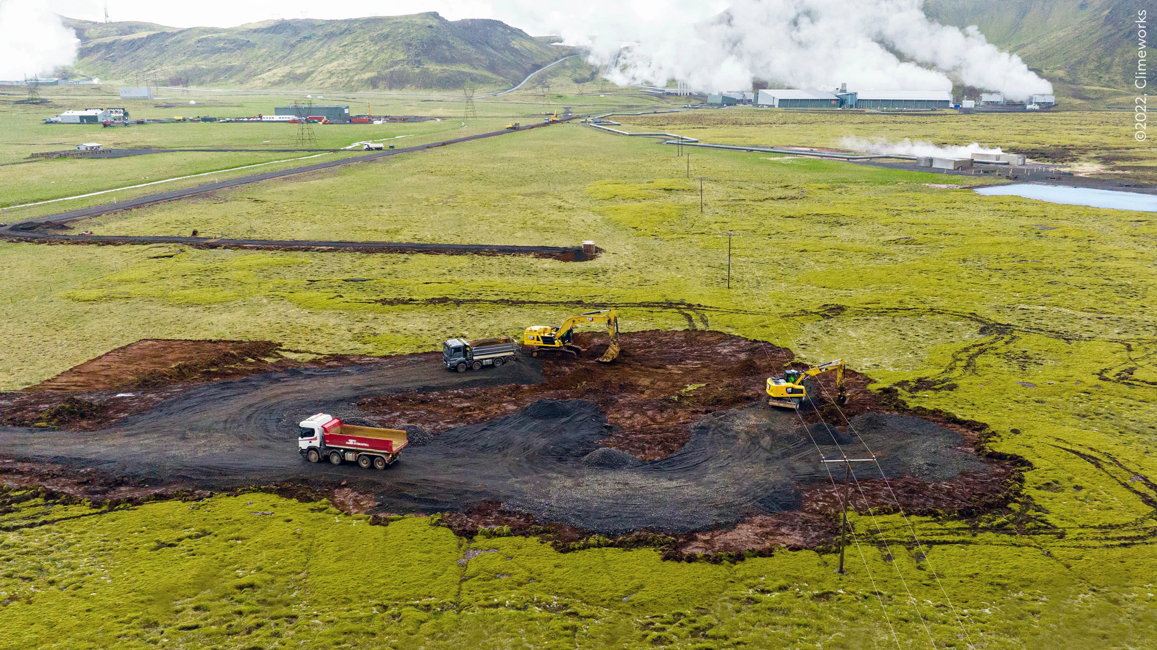 Construction on the Mammoth facility begins in Iceland. (Climeworks)