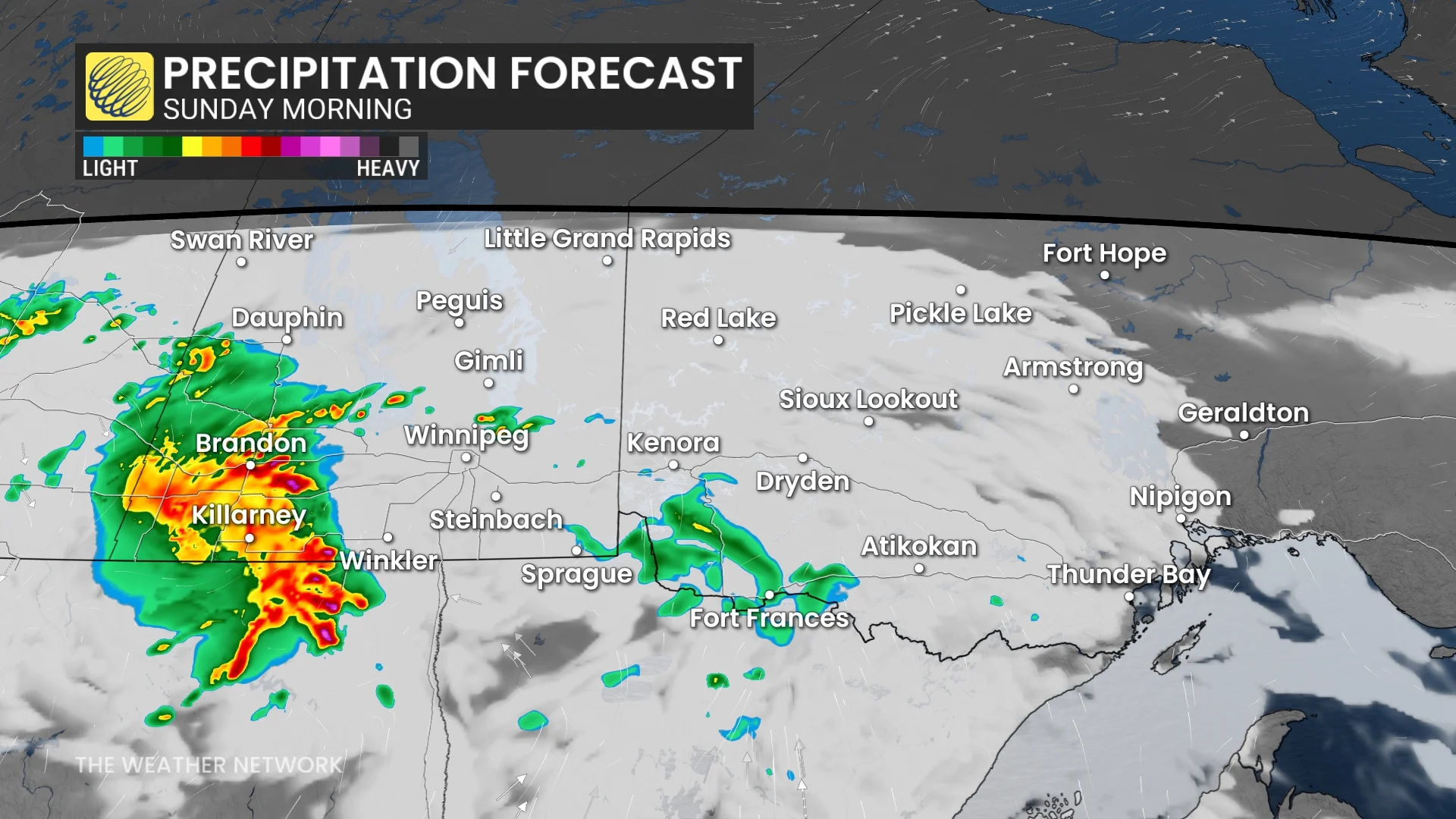 Barron - 0727 Sunday Morning Manitoba and northwestern Ontario Rainfall