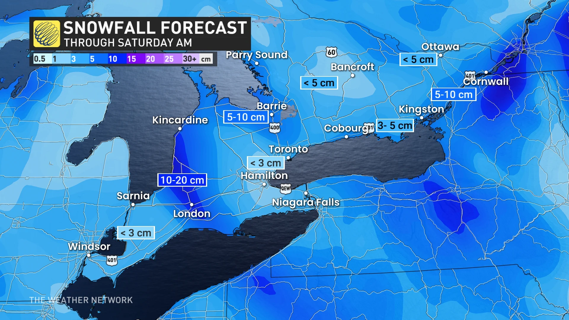 Inundated Another 1020 cm of snow possible for Ontario cities The Weather Network