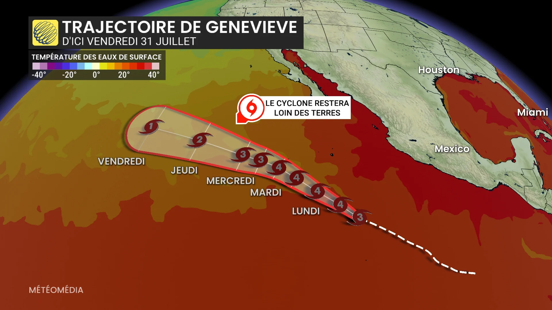 Vents de 195 km/h : Genevieve devient le premier ouragan majeur de 2026