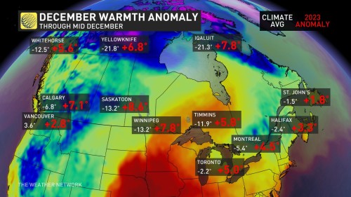 Warmer winter predicted for parts of Ontario and Canada