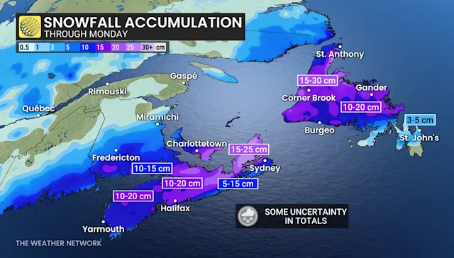 Weekend nor’easter threatens high winds, heavy snowfall - The Weather ...