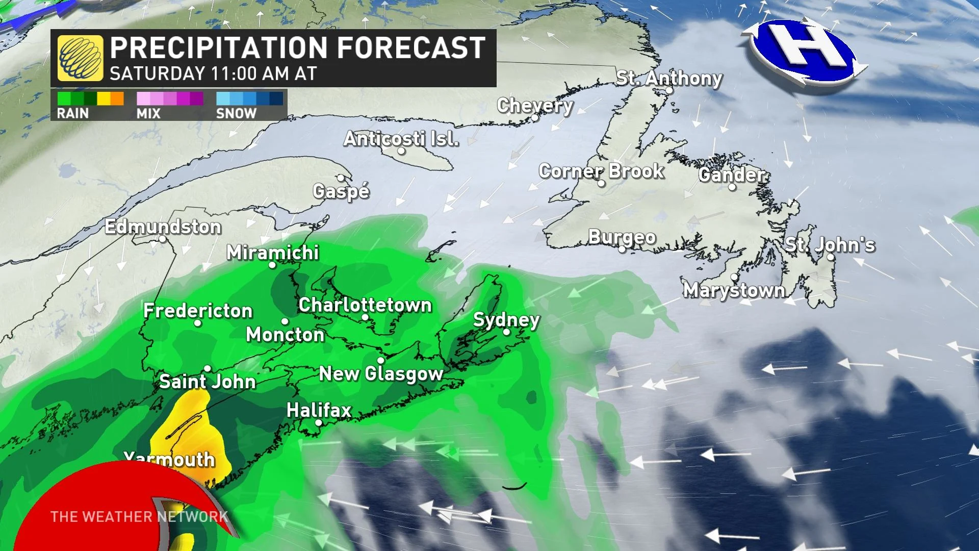 Lee Saturday Precip Forecast