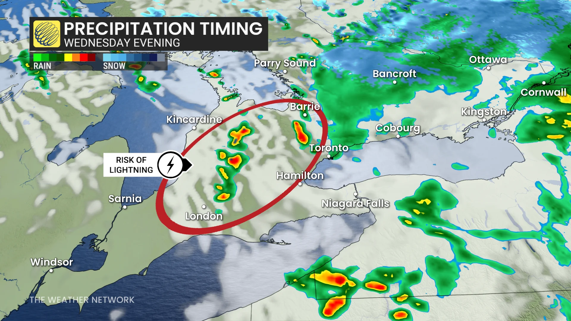 Baron - Ontario Wednesday evening risk of lightning - Nov5