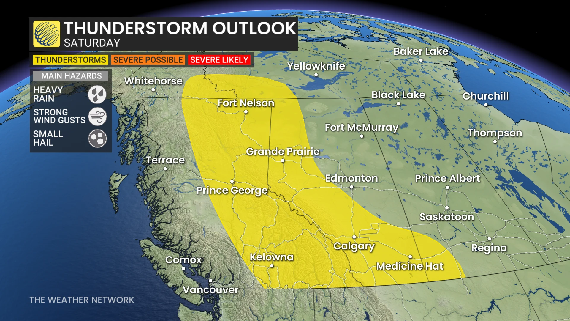 Barron - Saturday Alberta Thunderstorm Outlook
