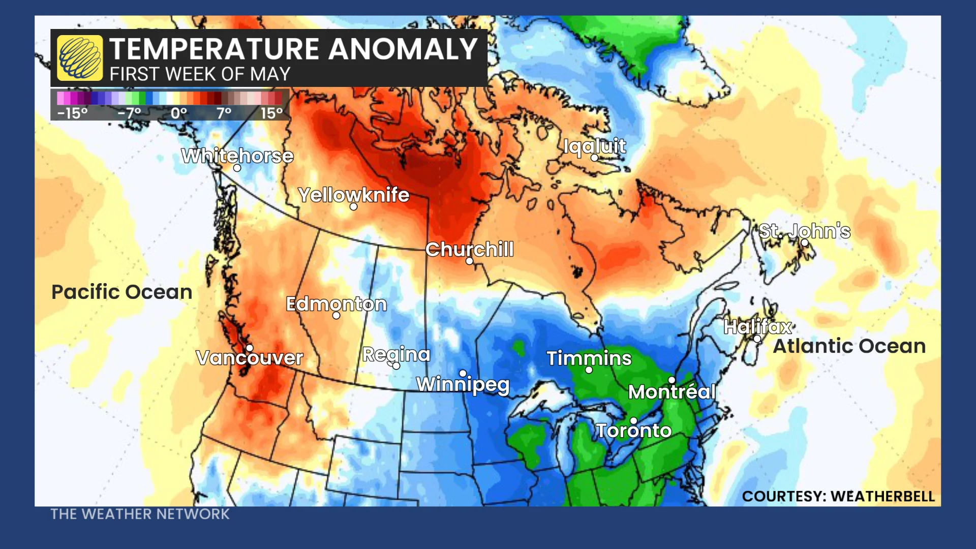 Baron - First week of May temperature anomaly
