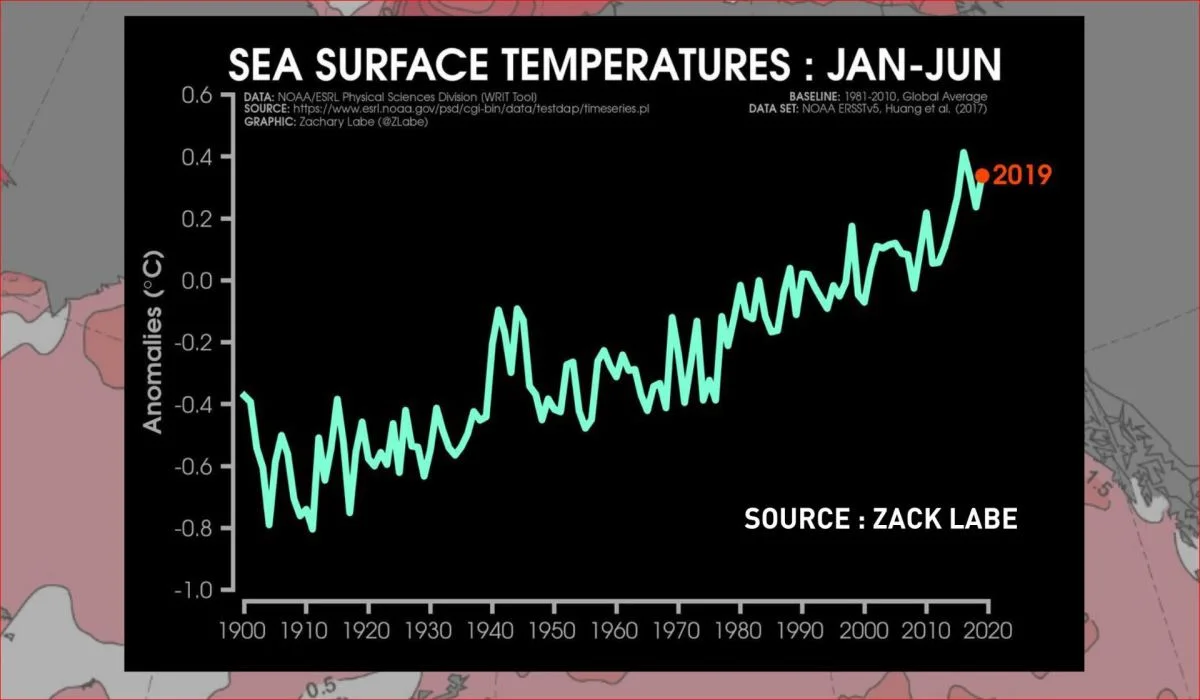   La température des eaux augmente et c’est mauvais signe