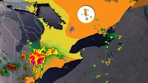 Risk of thunderstorms returns to southern and eastern Ontario through Monday