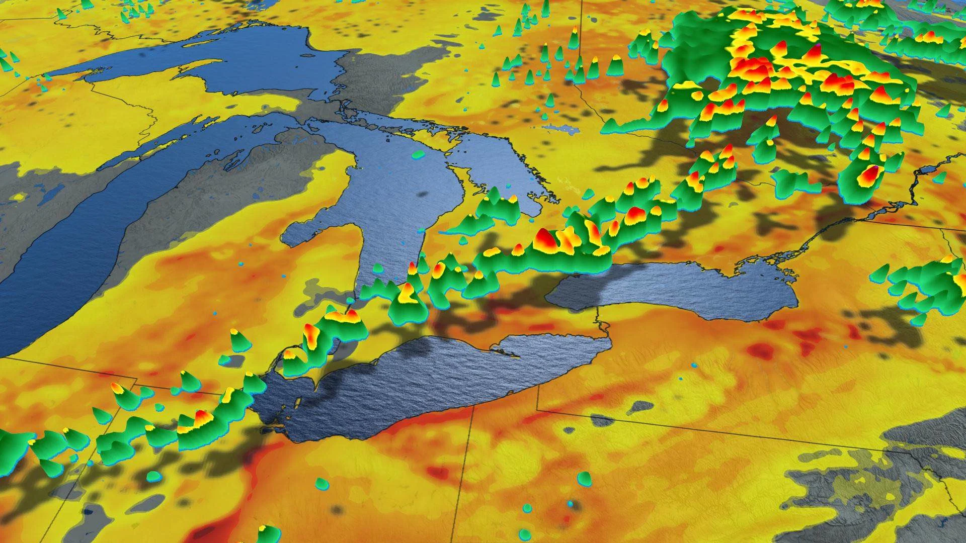 Severe storm threat in Ontario as front will eliminate the sweltering heat