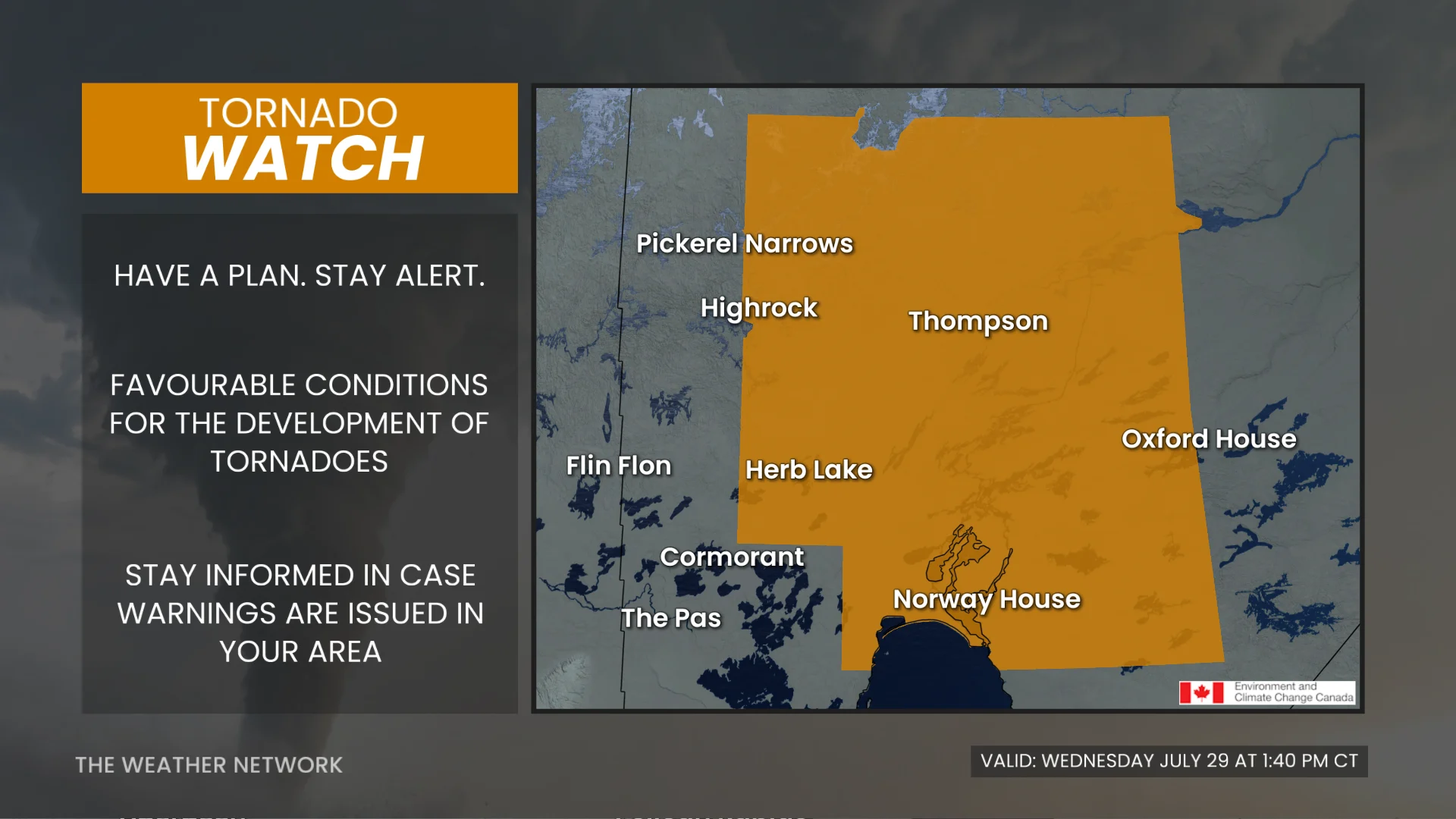 Manitoba tornado watch July 29