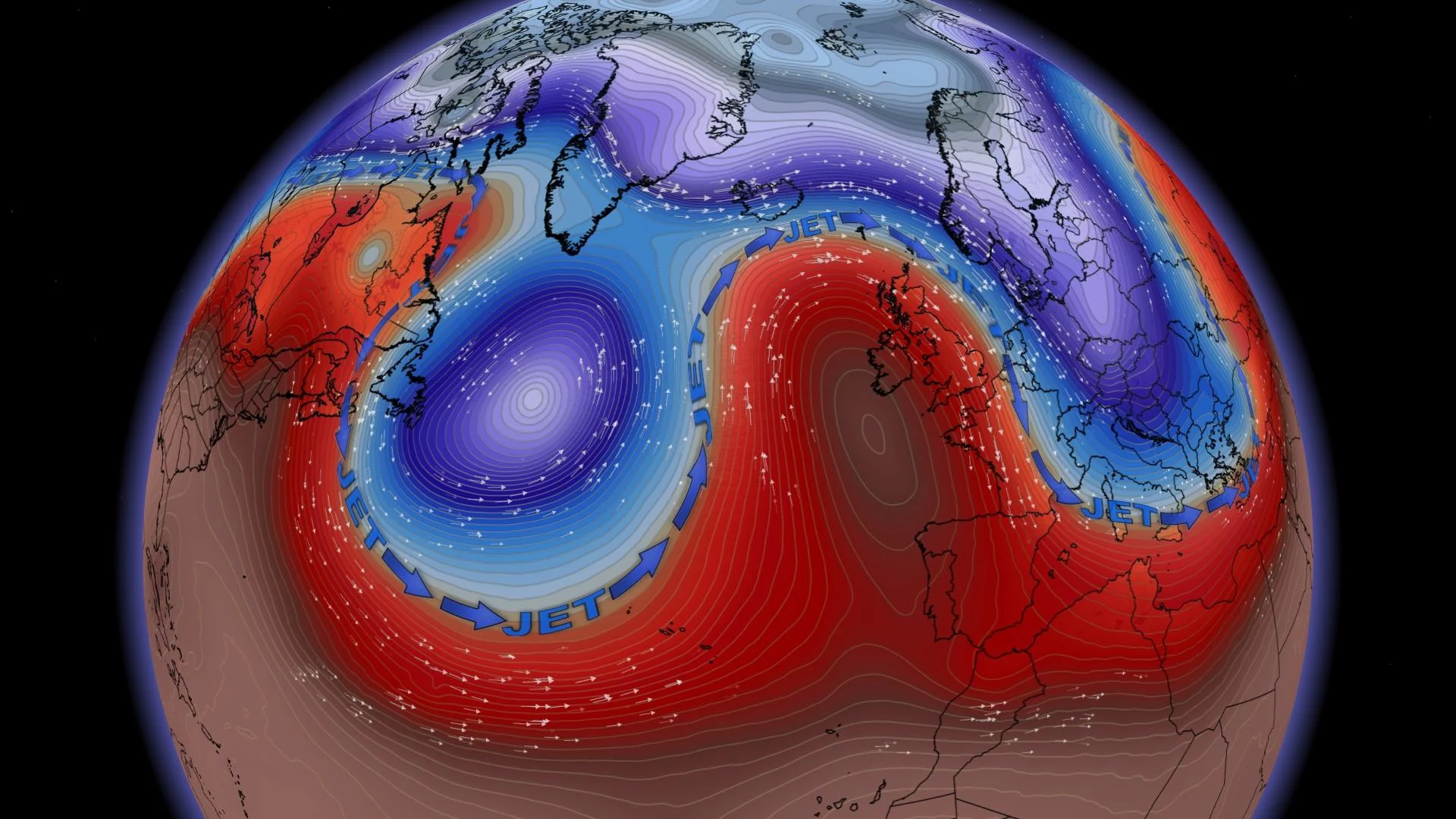 High pressure in Europe will create backwards weather in Canada's East Coast