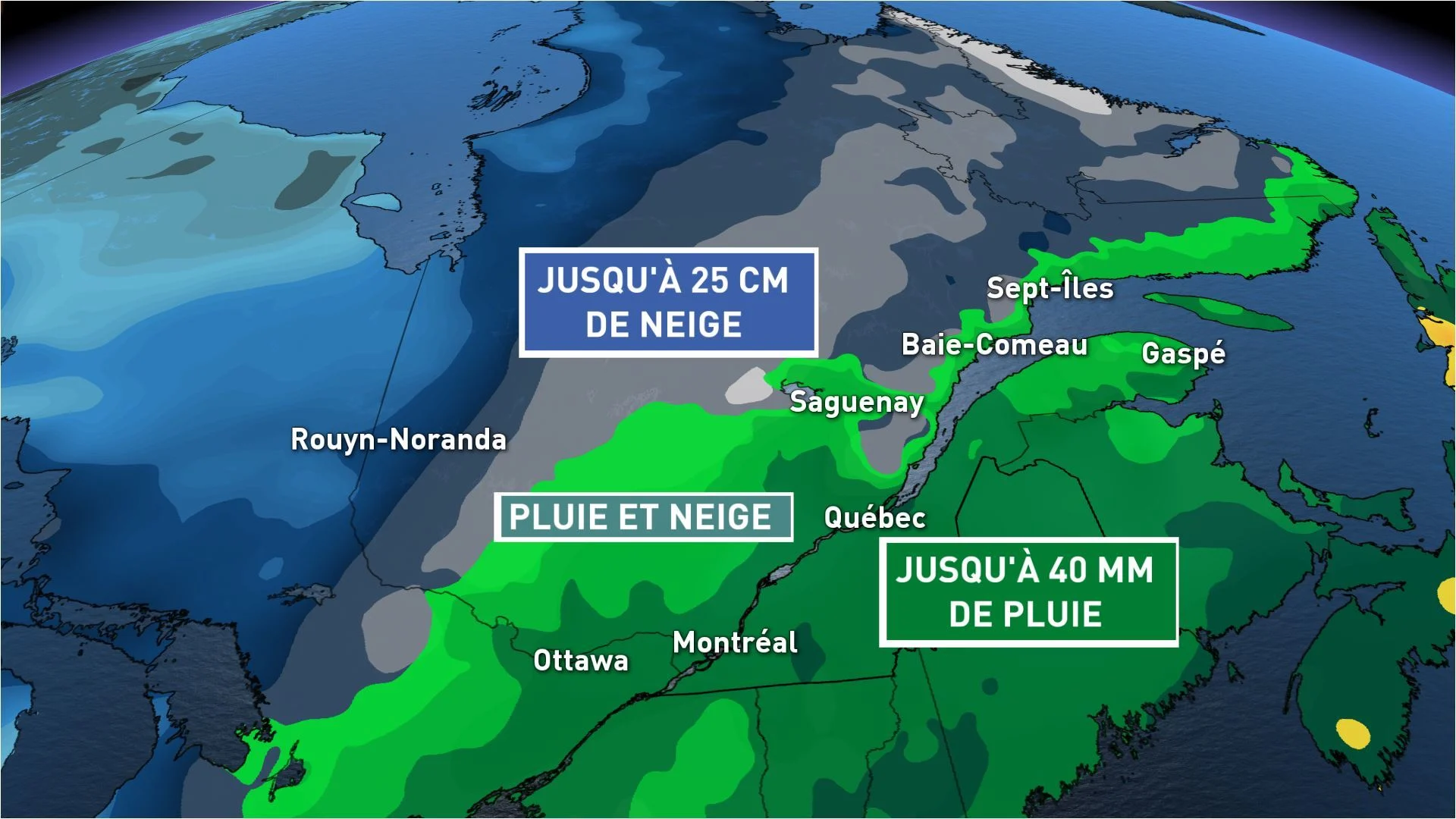 plie et neige a venir