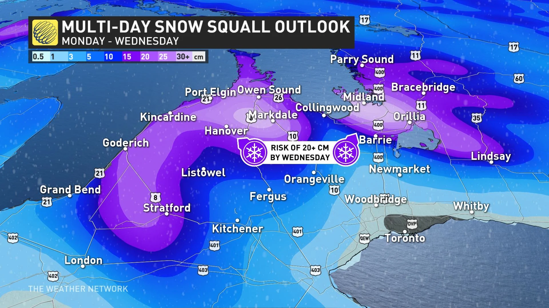 Southern Ontario Snowfall Forecast