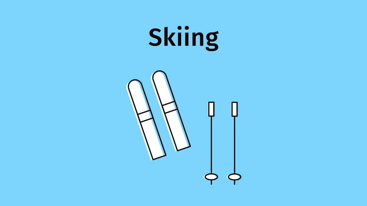 Dr. Anne Huang said the act of skiing itself is low risk, but there are some caveats. (CBC Graphics)