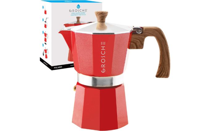 Amazon, GROSCHE Espresso Maker in Red, CANVA, General gift list