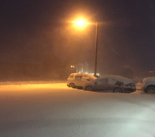 Dangerous travel conditions with heavy, blowing snow in Newfoundland ...