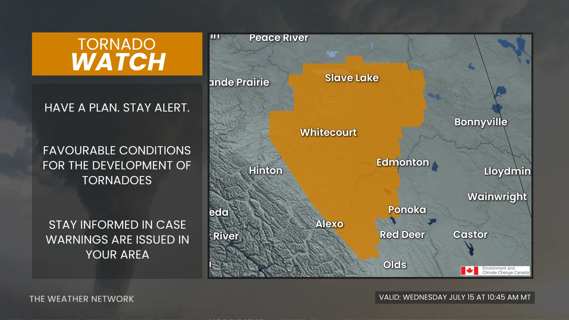Baron - Alberta tornado watch - July 15