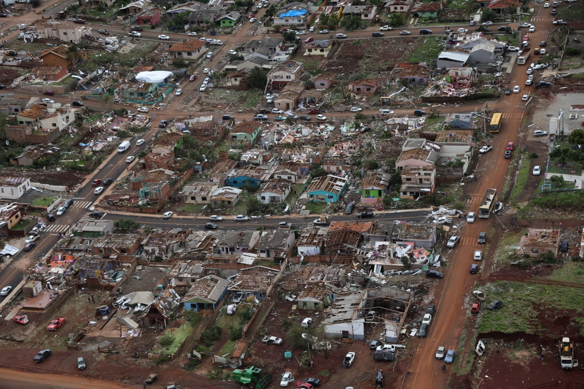 Tornado hits southern Brazil kills six, injures hundreds more