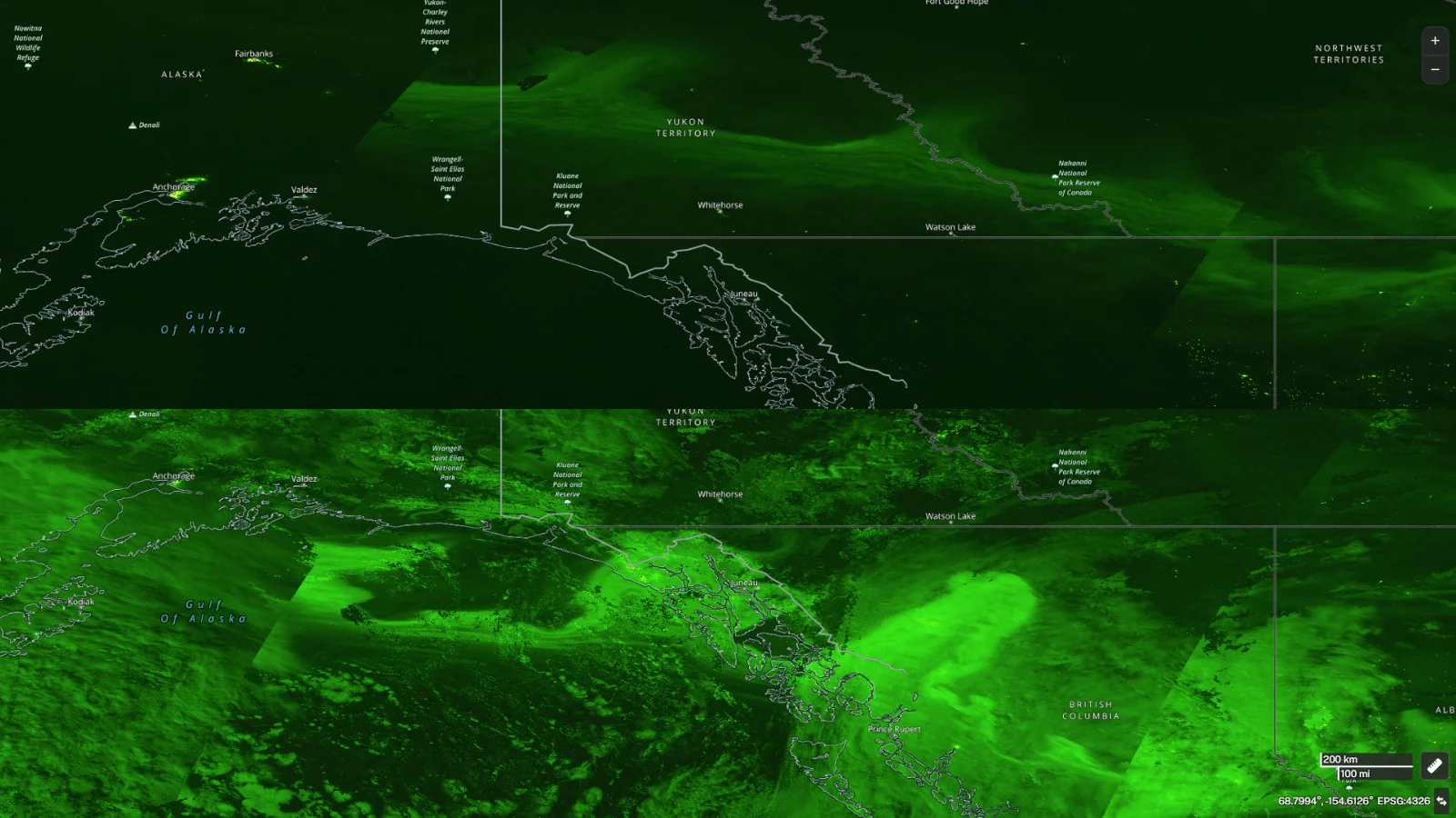 Auroras-from-space-Feb-11-Sep-17-2024-NASA-SNPP