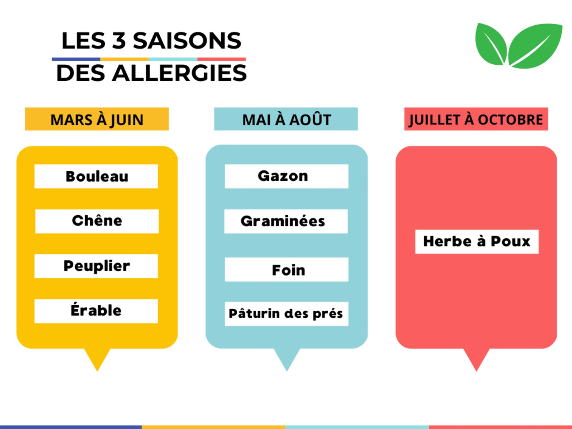 Les 3 saisons des allergies