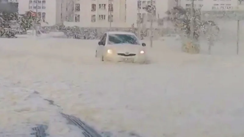 Cape Town beaches completely engulfed with sea foam