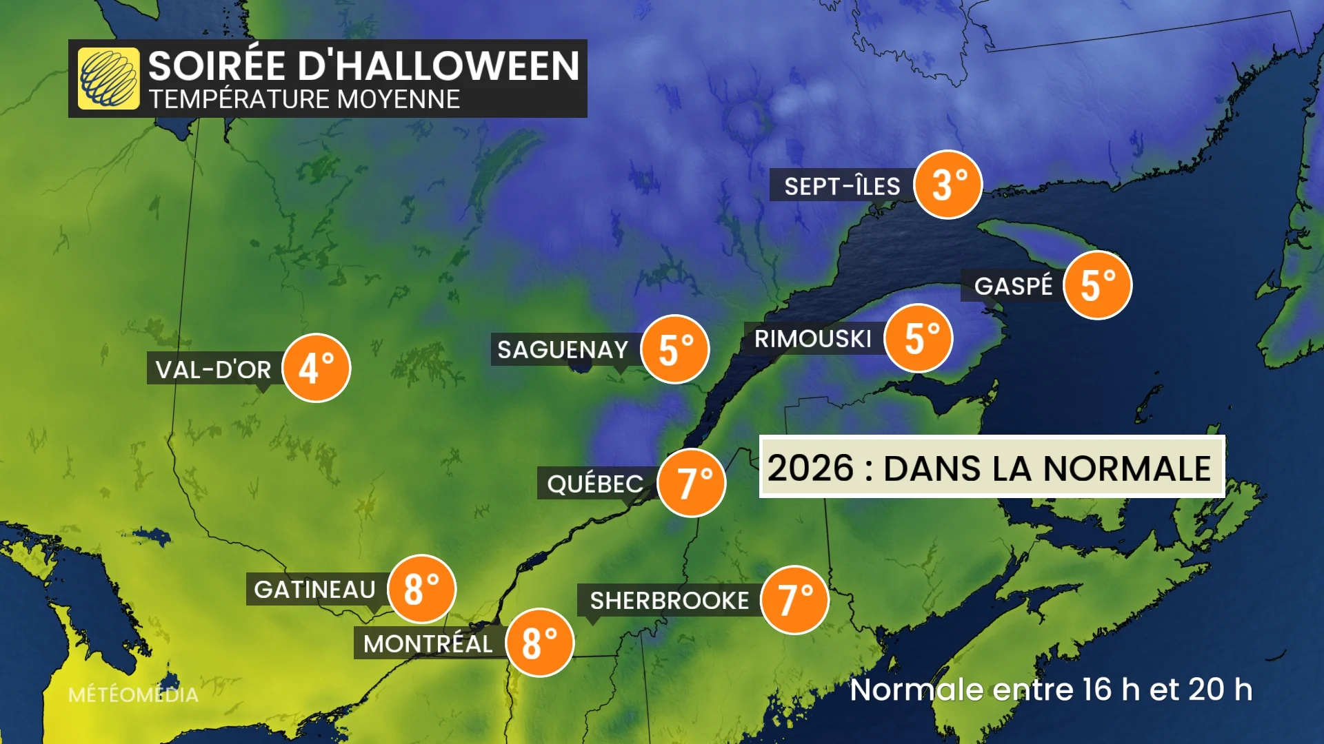HALLOWEEN soiree prevision temperature