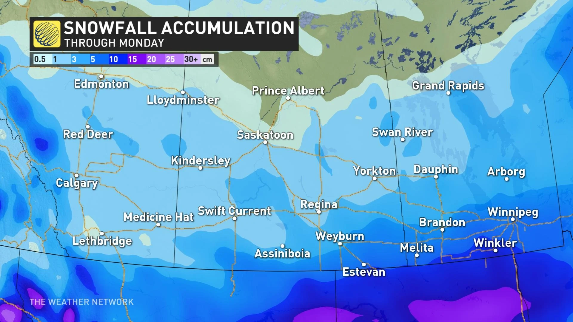 Snow subsiding on the eastern Prairies, but winds keep travel difficult ...