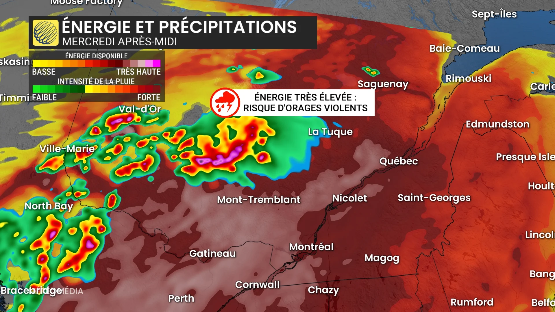 Risque d'orages dans les prochains jours