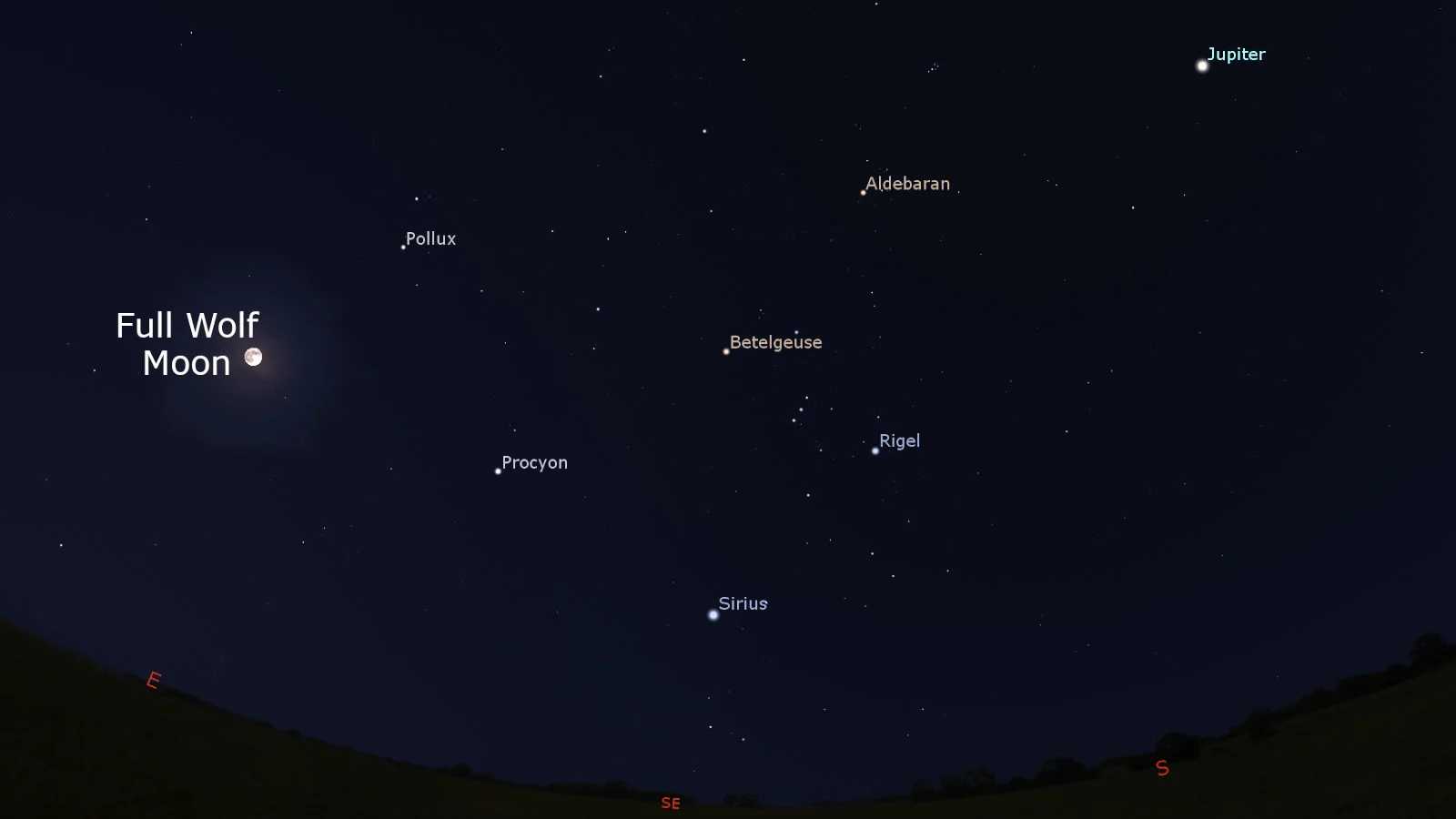 Night Sky - Full Moon - January 25 2024