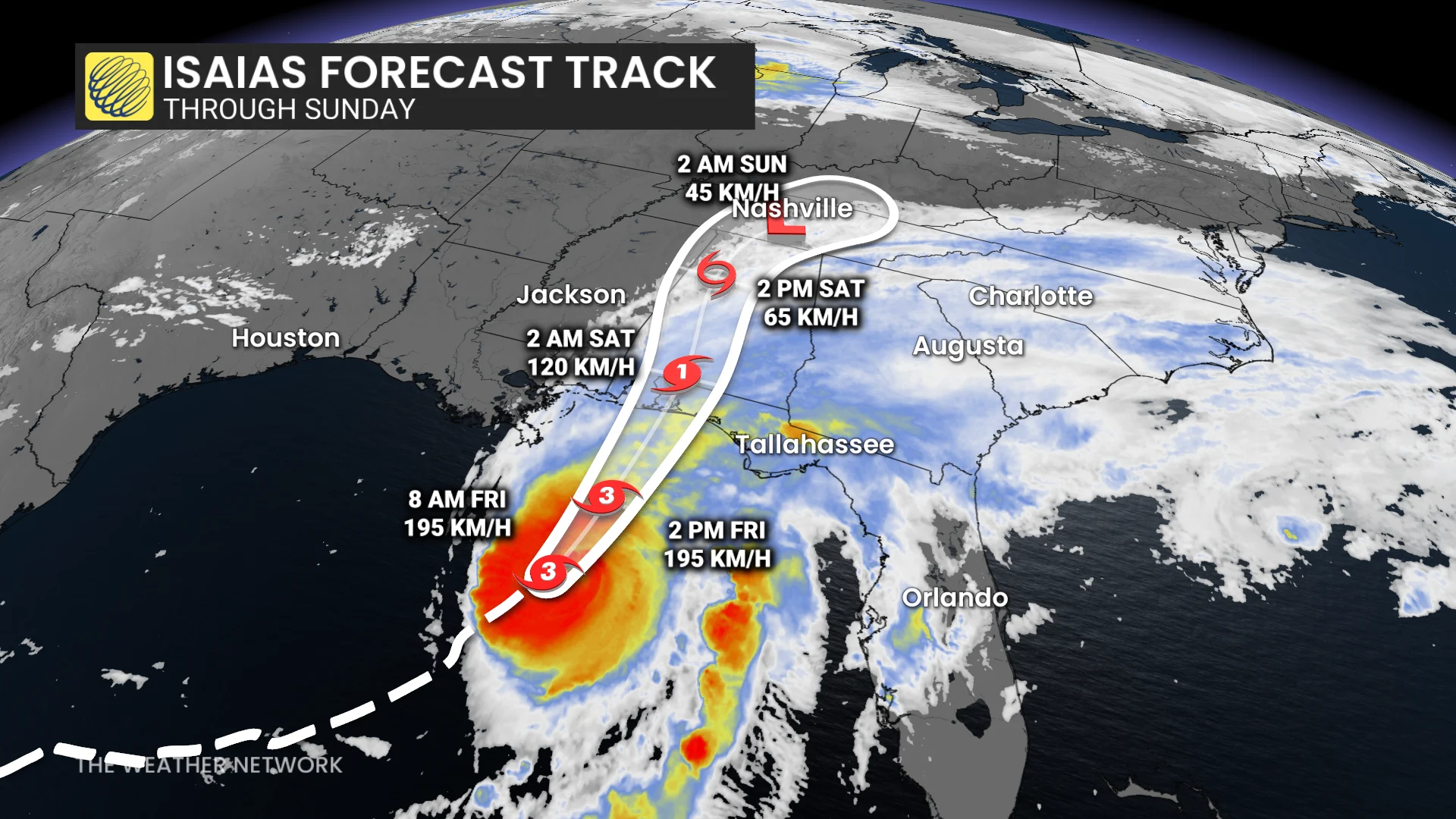 Hurricane Isaiah forecast track - Oct. 9, 2026