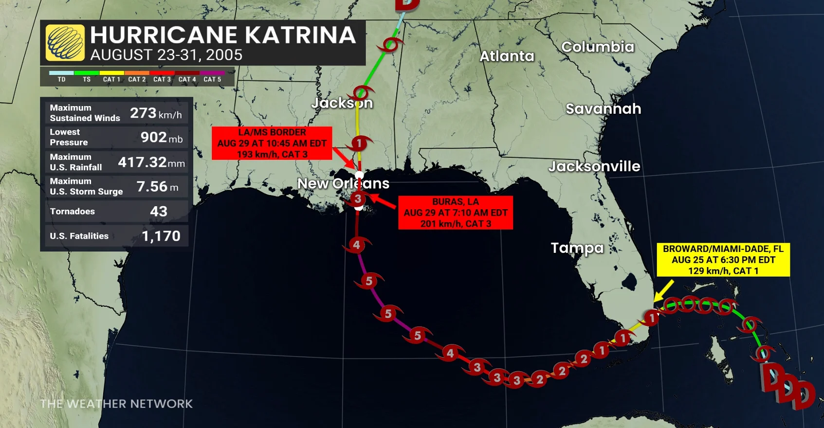 BARON - Hurricane Katrina map