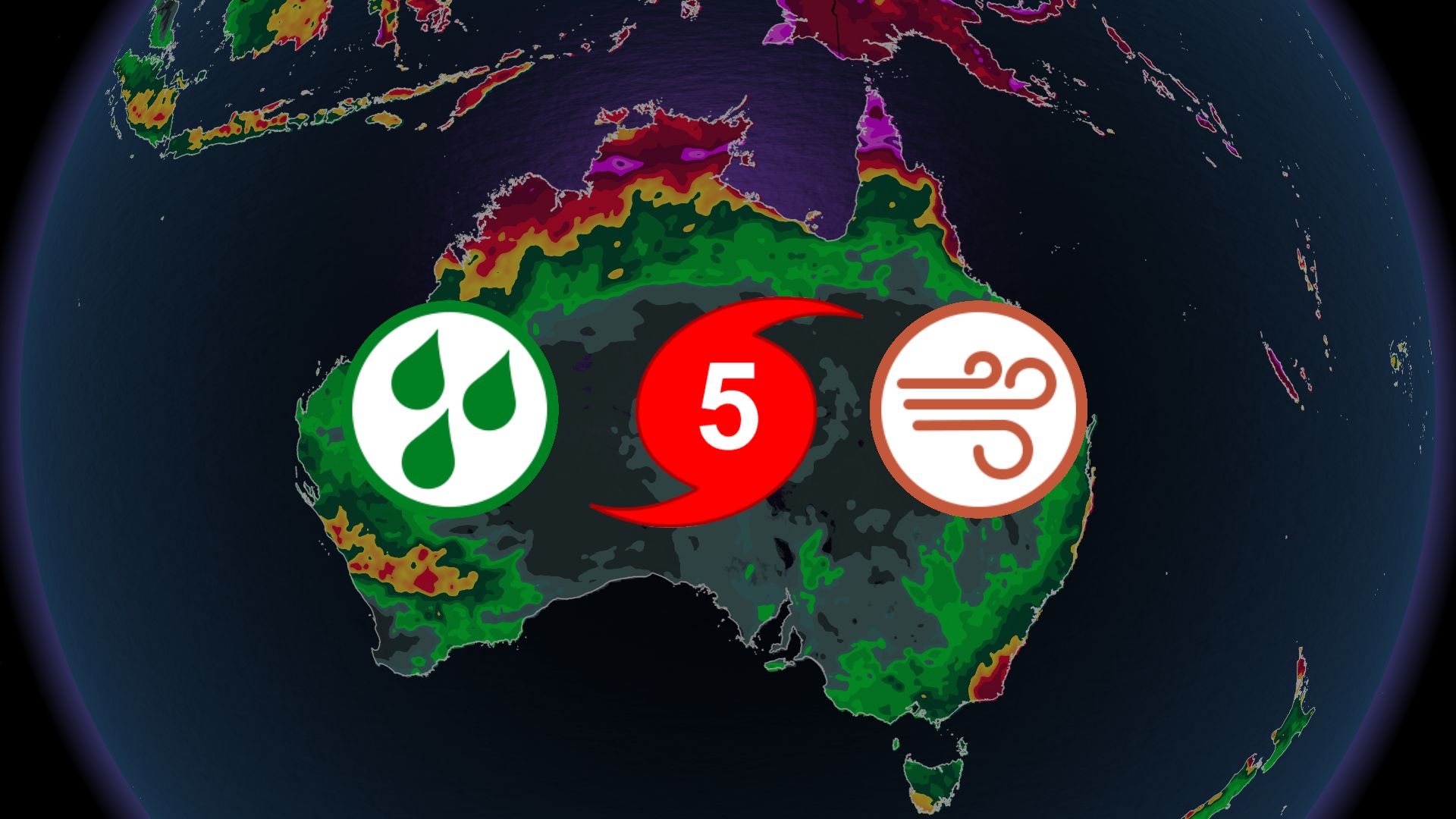 Cyclone Narelle barrels towards Australia as Category 5 storm