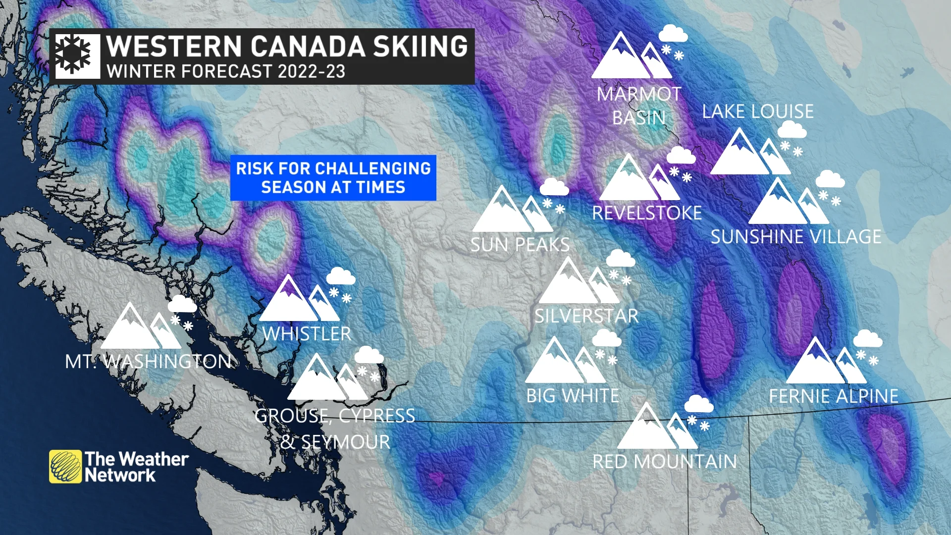 WINTER FORECAST: Western Canada ski resorts face challenging times with lack of snow