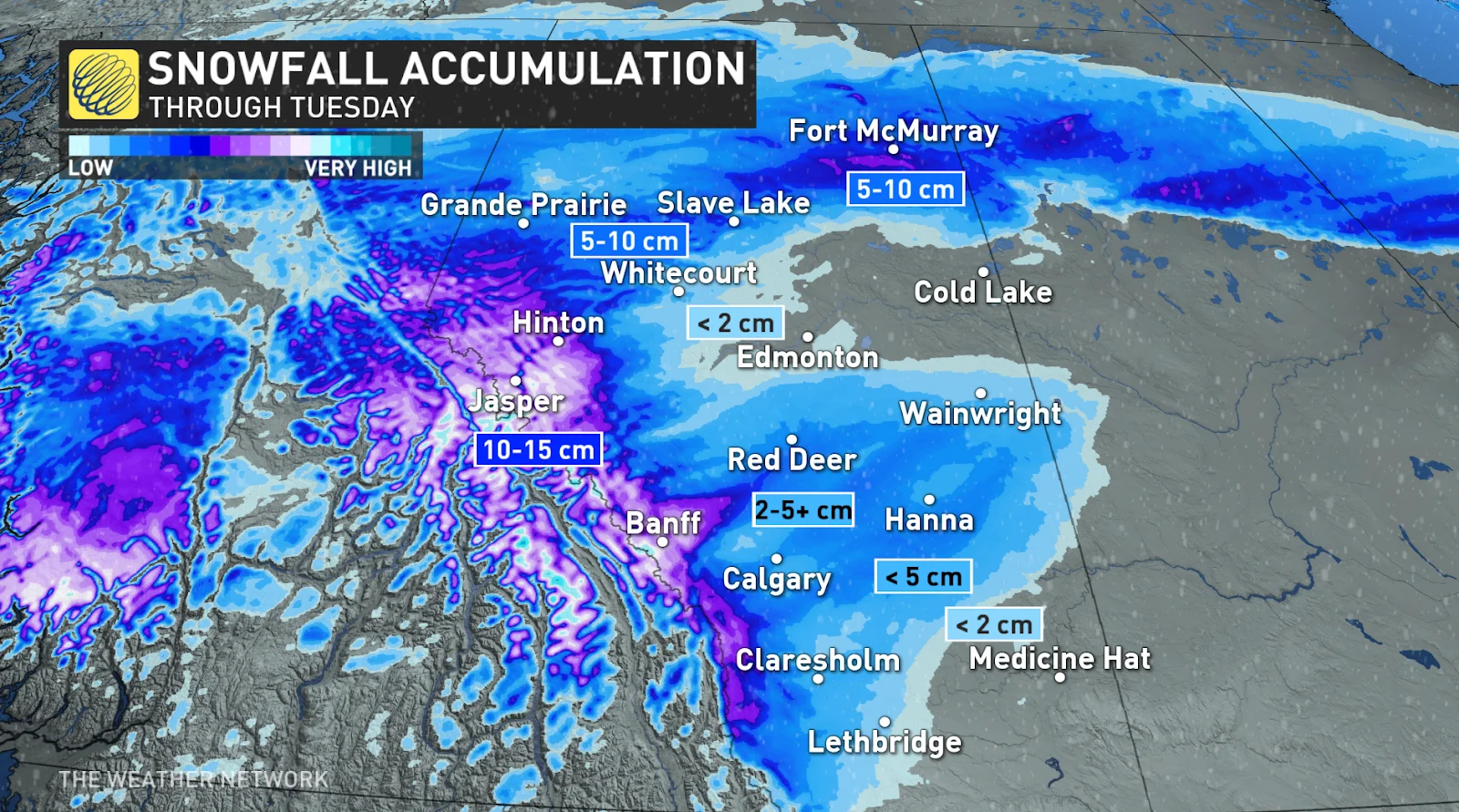 Frigid air brings Alberta first significant snow of the season - The ...