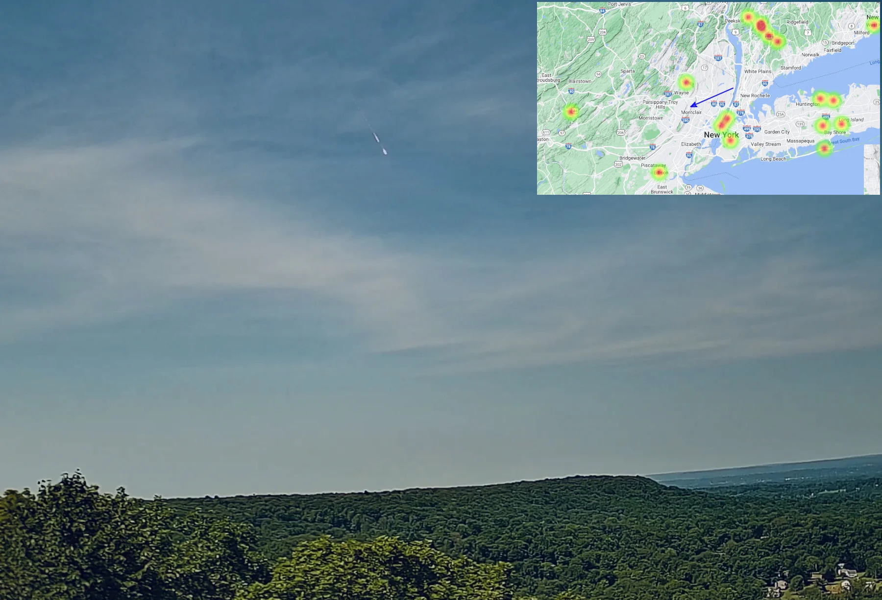 New Jersey Fireball July 16 2024 AMS Map Mark Kirschner