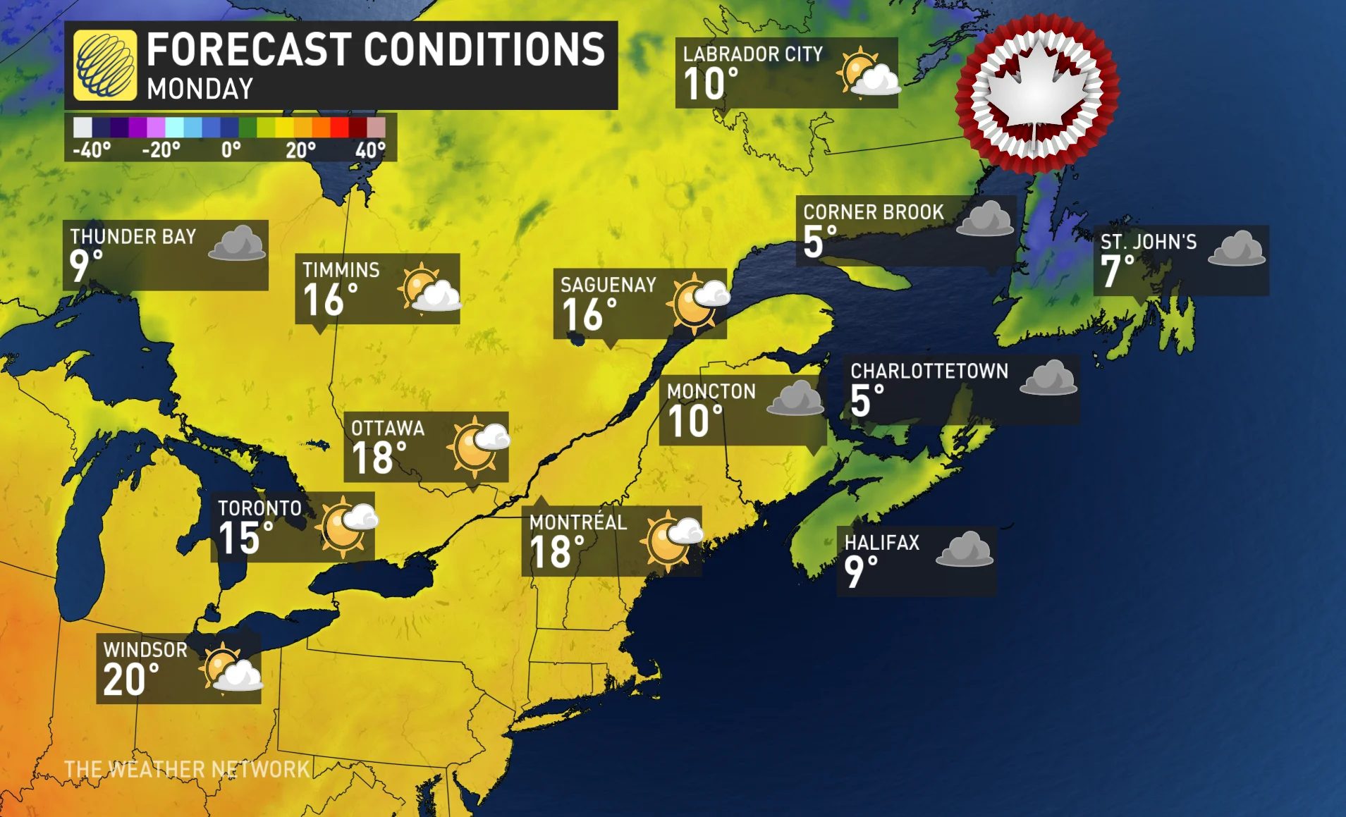 Eastern Canada Election Day Forecast