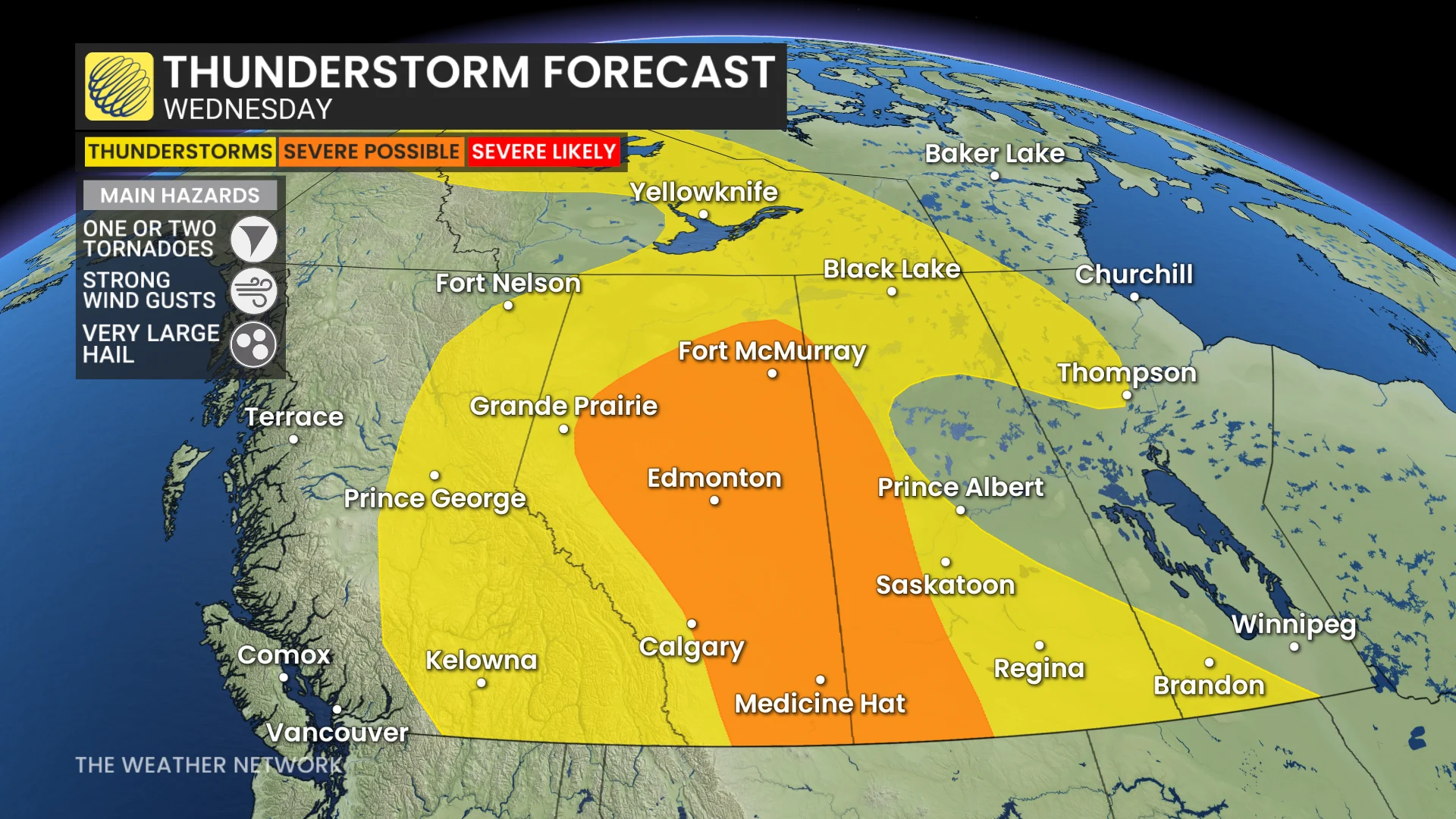 Baron - Wednesday storm risk Prairies - July 15