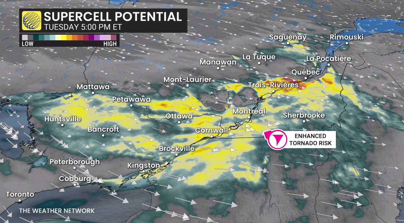 Baron - Tuesday supercell potential ONQC - July 14