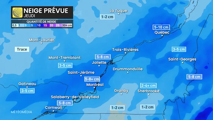 Neige prévue
