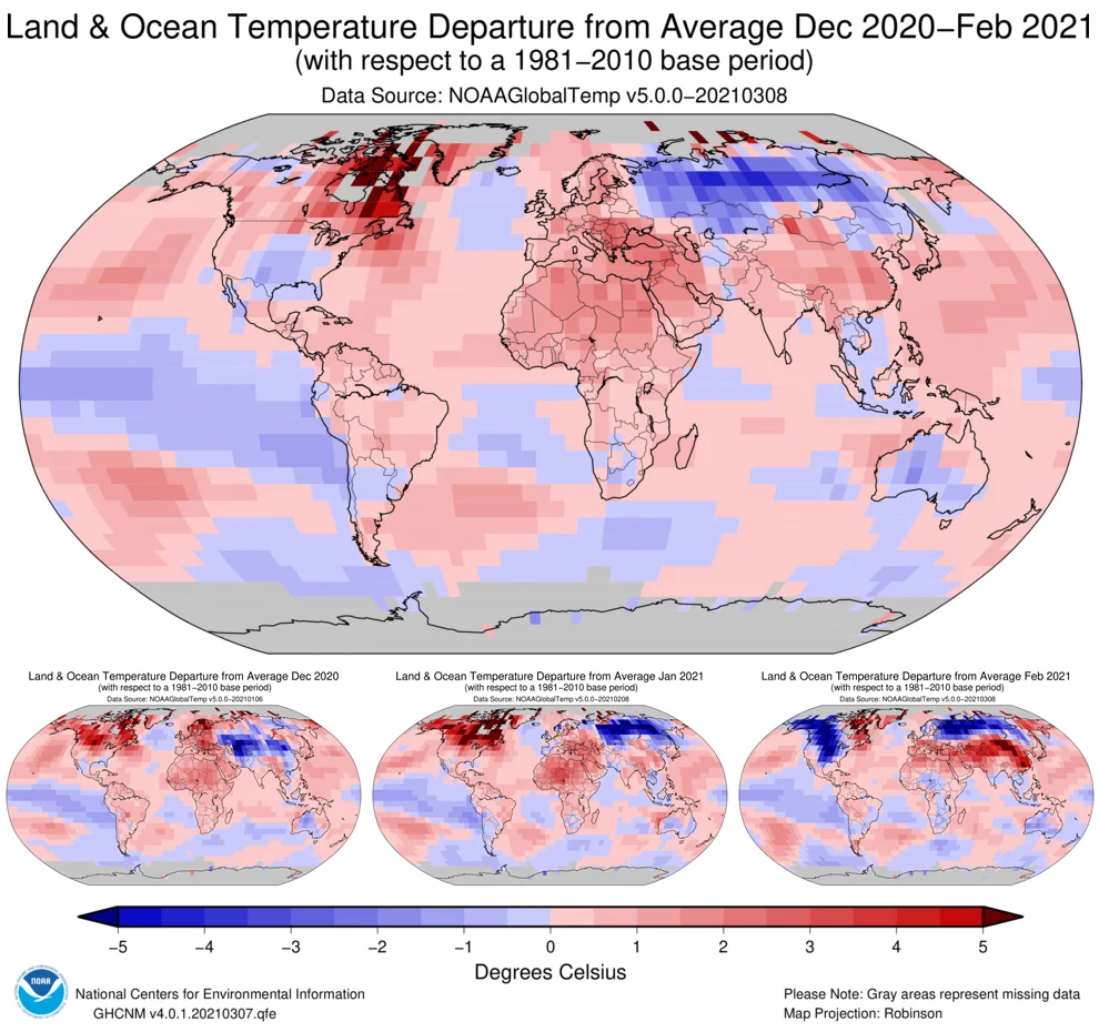 Global-Temp-Anomalies-Winter-2021-NOAA