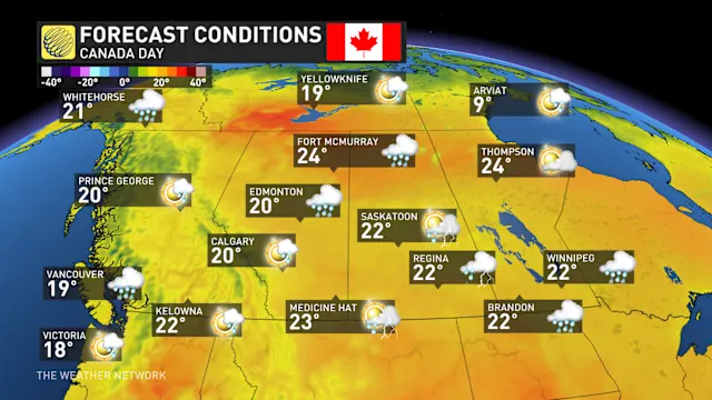 Canada Day weekend forecast: Changeable but comfortable, with no sign ...