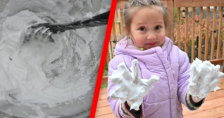 Make snow at home with two simple ingredients